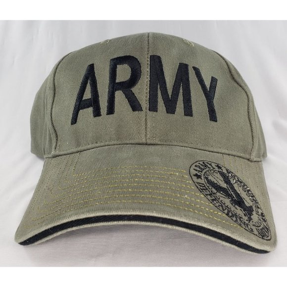 Army Defending America's Freedom Hat Cap Rothco Adjustable Green - Picture 2 of 6